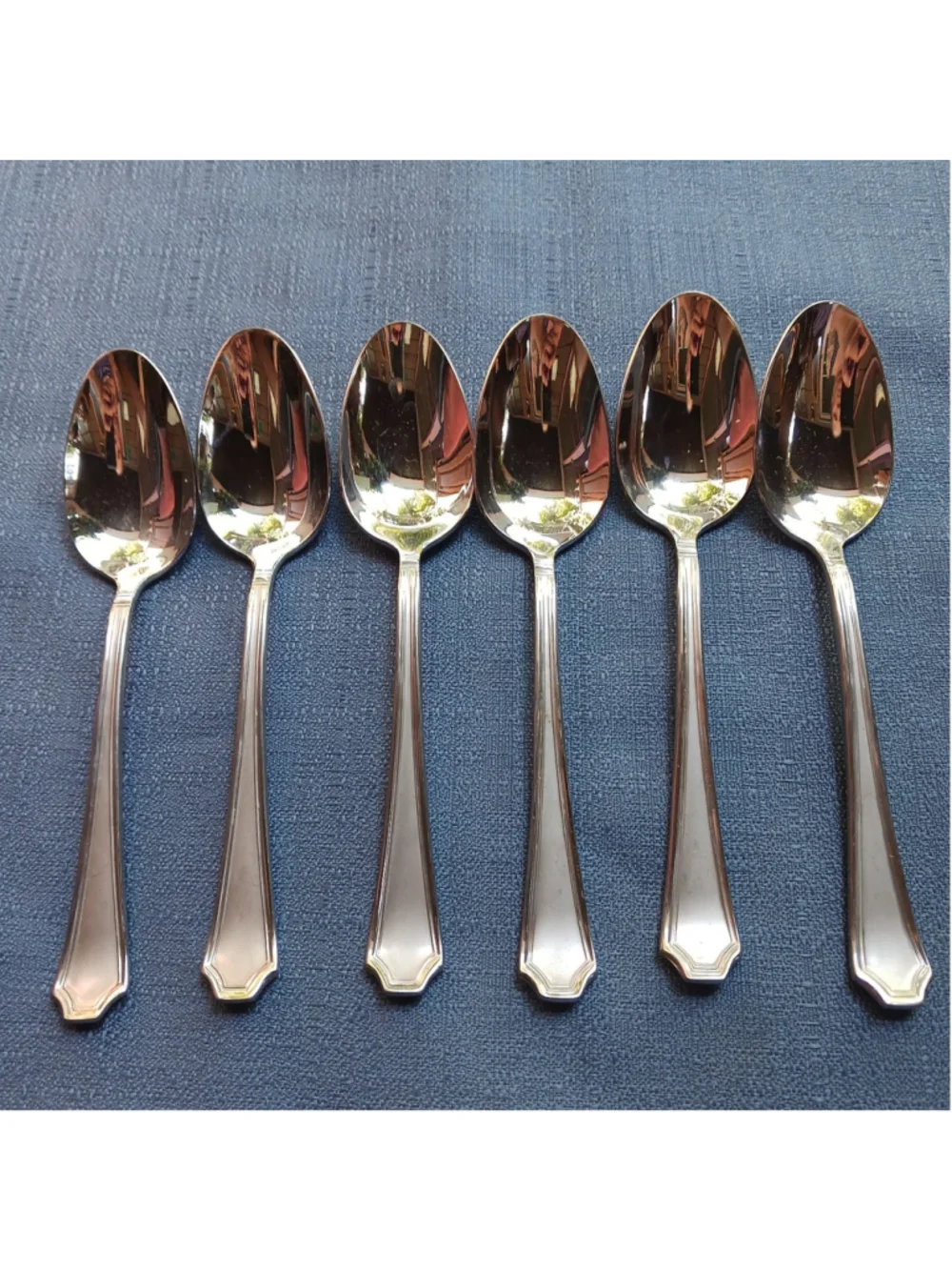 Mikasa TATUM FROST 18/10 Stainless Flatware - Set of 6 Oval Soup Spoon